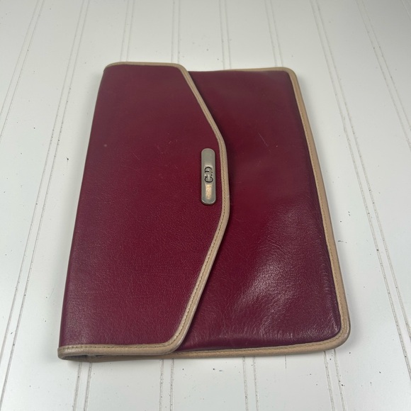 Christian Dior Burgundy Leather Clutch - Picture 4 of 9